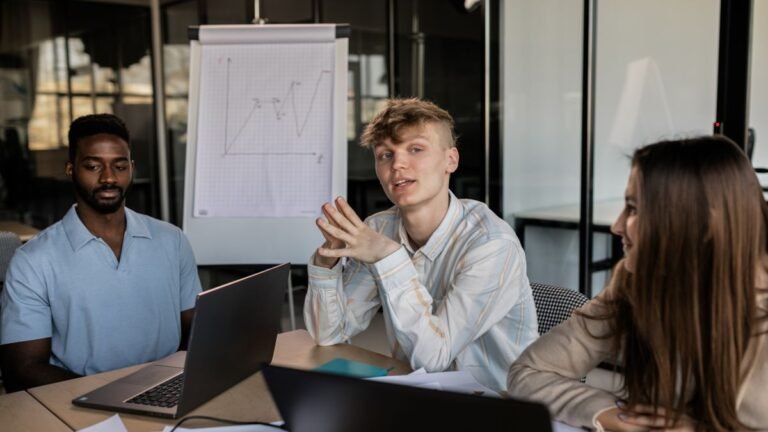 Investors reviewing figures after a company failure