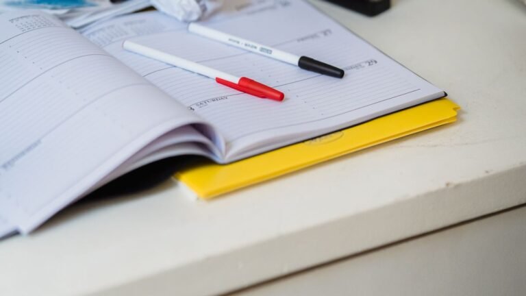 A planner laid out with the four reliefs in mind