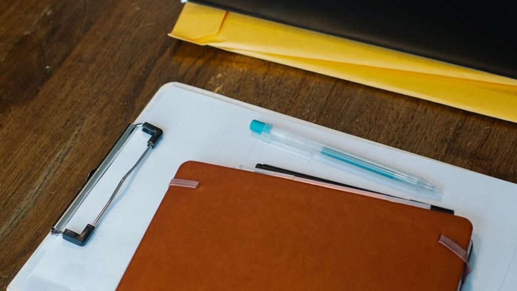An advance assurance checklist on a desk